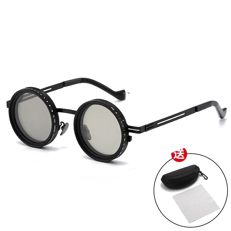 9-Level ND2-400 Adjustable Dimming Glasses Fishing Sunglasses UV anti UV Polarized Sunglasses ND Filter with Glasse Case Set